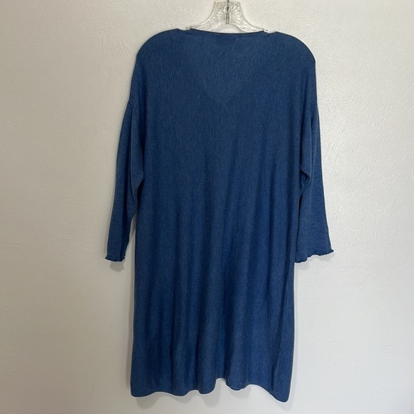 Soft Surroundings Sweater Dress Women's M Blue Slouchy Pocket  Touch of Cashmere - Picture 12 of 12